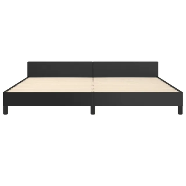 Cadre de lit sans matelas noir 200x200 cm similicuir