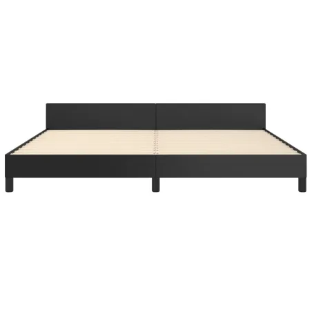 Cadre de lit sans matelas noir 200x200 cm similicuir