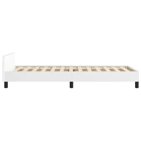 Cadre de lit sans matelas blanc 80x200 cm similicuir