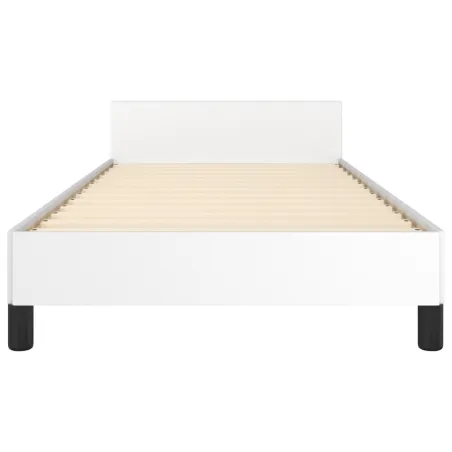 Cadre de lit sans matelas blanc 90x190 cm similicuir