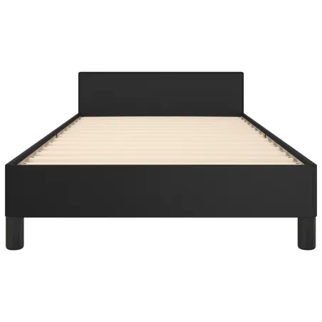 Cadre de lit sans matelas noir 90x200 cm similicuir