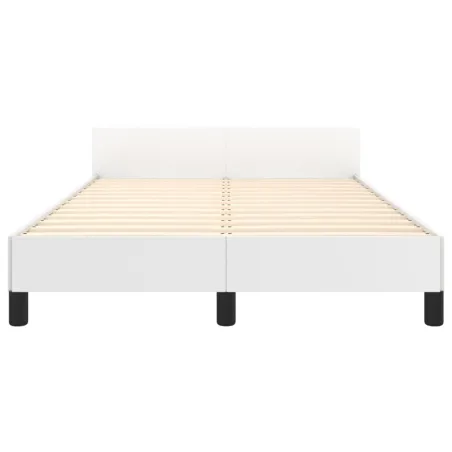 Cadre de lit sans matelas blanc 120x200 cm similicuir