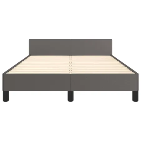 Cadre de lit sans matelas gris 120x200 cm similicuir