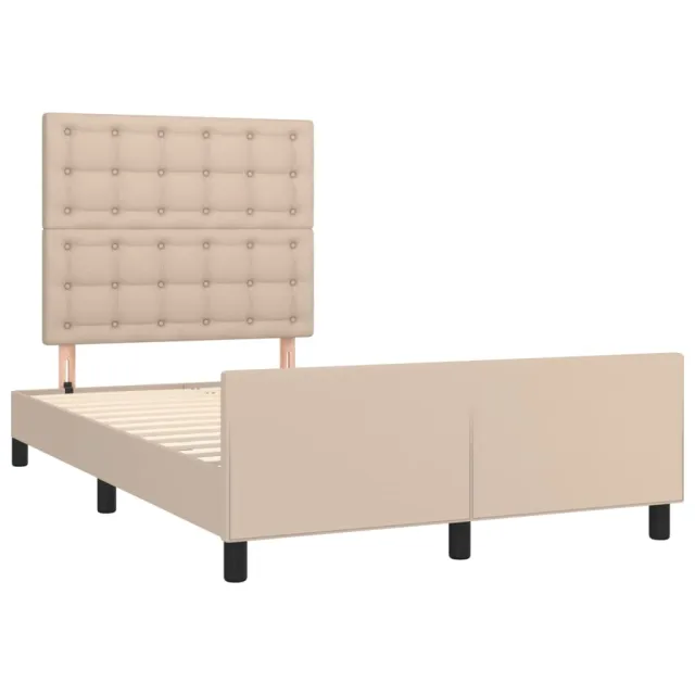 Cadre de lit sans matelas cappuccino 120x200 cm similicuir