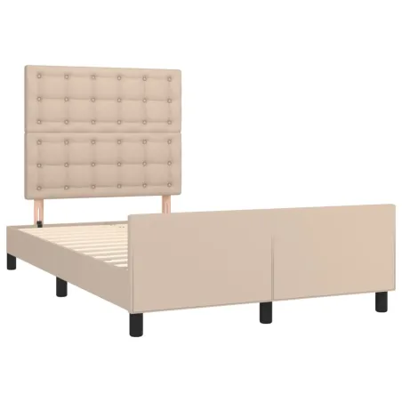 Cadre de lit sans matelas cappuccino 120x200 cm similicuir