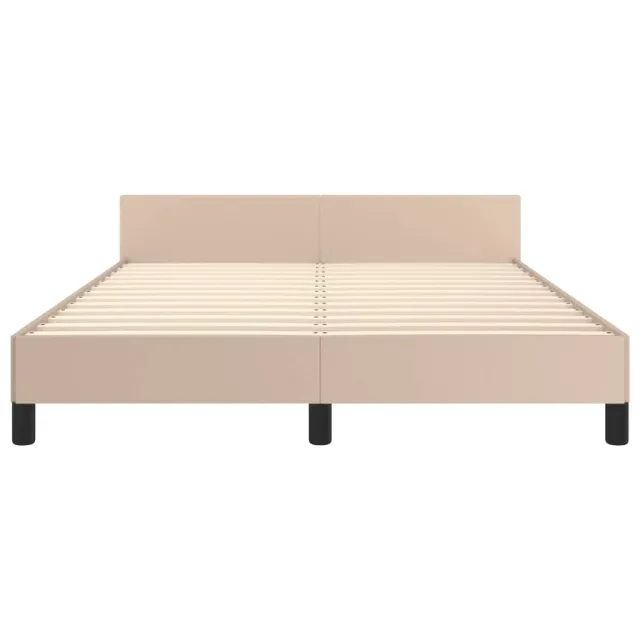 VidaXL Cadre de lit sans matelas cappuccino 140x200 cm similicuir