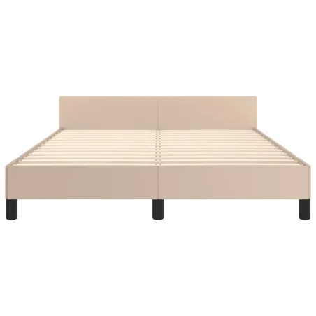 VidaXL Cadre de lit sans matelas cappuccino 140x200 cm similicuir