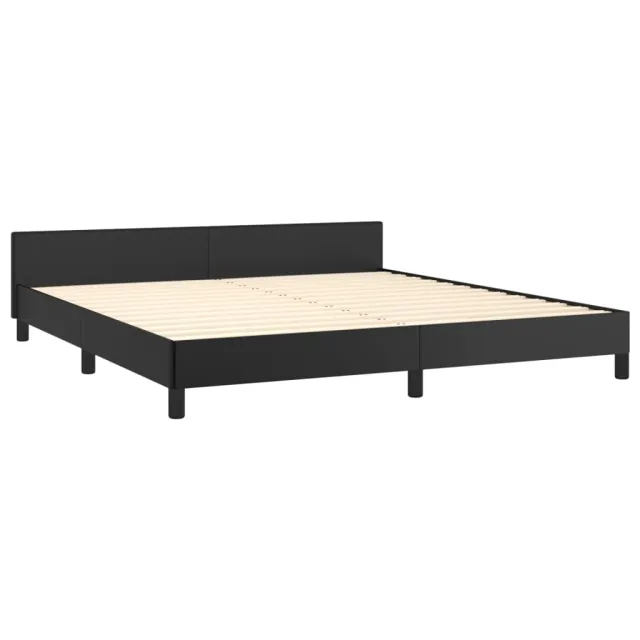 Cadre de lit sans matelas noir 160x200 cm similicuir