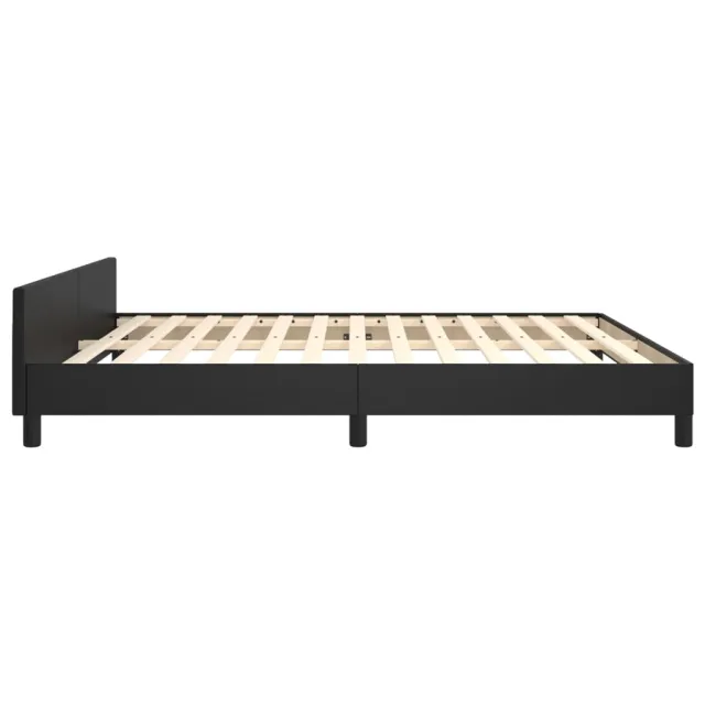 Cadre de lit sans matelas noir 160x200 cm similicuir