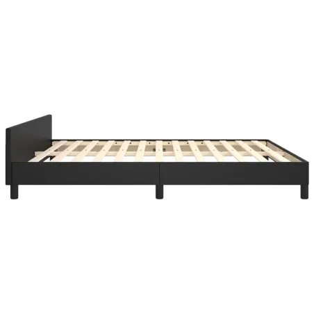 Cadre de lit sans matelas noir 160x200 cm similicuir