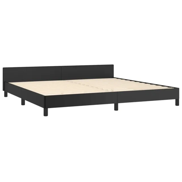 Cadre de lit sans matelas noir 200x200 cm similicuir