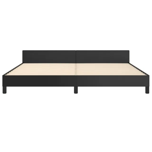 Cadre de lit sans matelas noir 200x200 cm similicuir