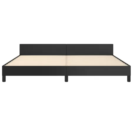 Cadre de lit sans matelas noir 200x200 cm similicuir