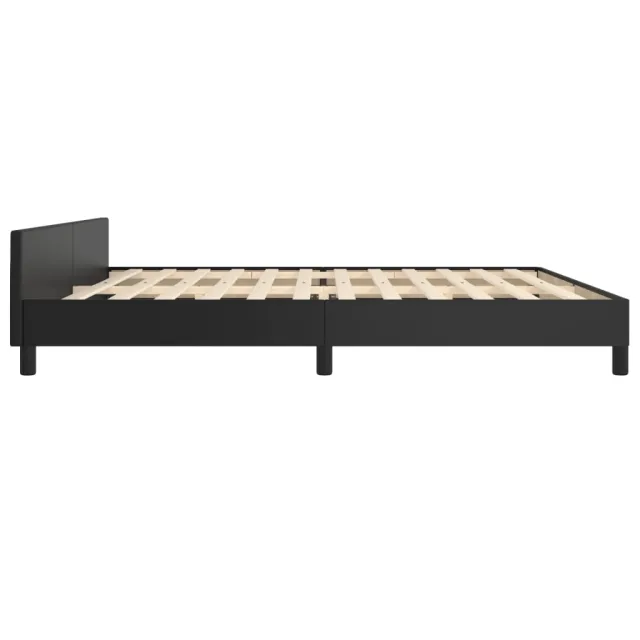 Cadre de lit sans matelas noir 200x200 cm similicuir