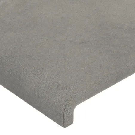 Cadre de lit sans matelas gris clair 80x200 cm velours