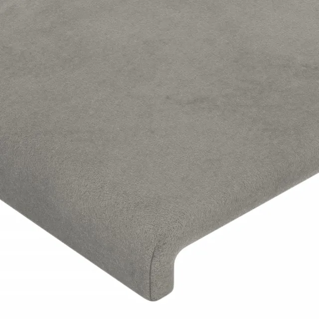 Cadre de lit sans matelas gris clair 90x190 cm velours