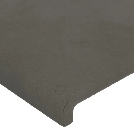 Cadre de lit sans matelas gris foncé 90x190 cm velours