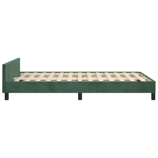 Cadre de lit sans matelas vert foncé 120x200 cm velours