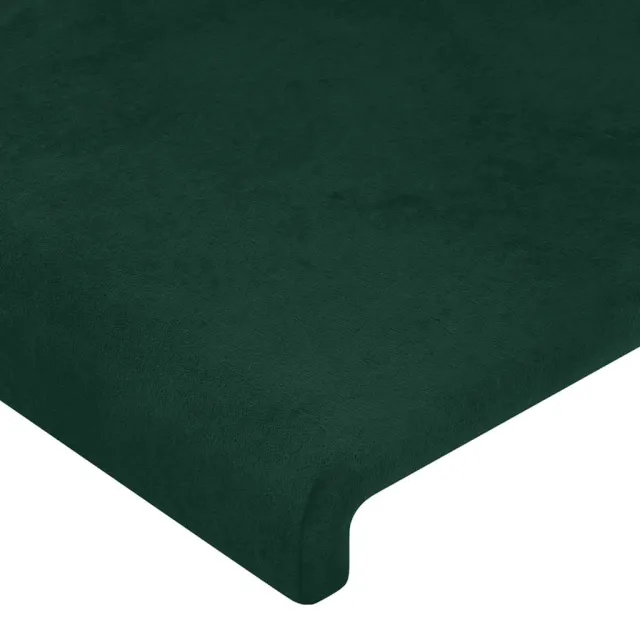 Cadre de lit sans matelas vert foncé 140x200 cm velours