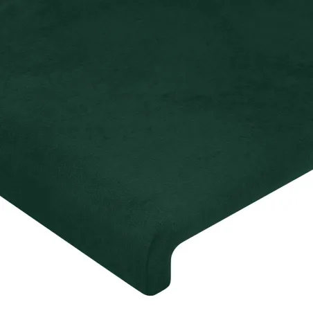 Cadre de lit sans matelas vert foncé 160x200 cm velours