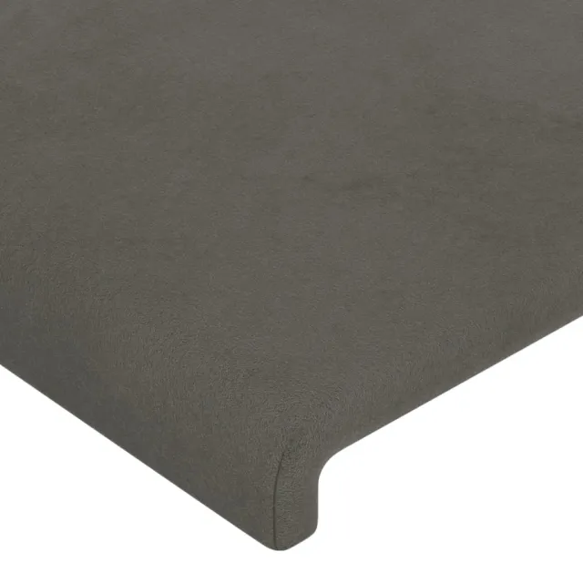 Cadre de lit sans matelas gris foncé velours