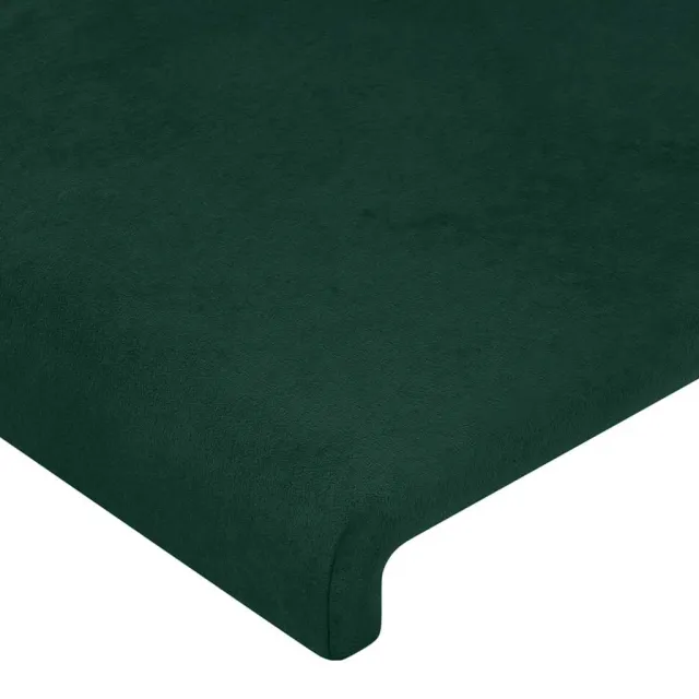 Cadre de lit sans matelas vert foncé velours