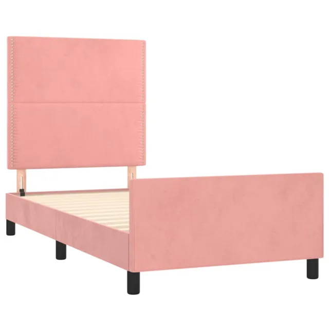Cadre de lit sans matelas rose 80x200 cm velours