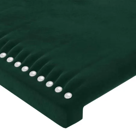 Cadre de lit sans matelas vert foncé 90x190 cm velours