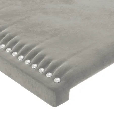 Cadre de lit sans matelas gris clair 90x200 cm velours