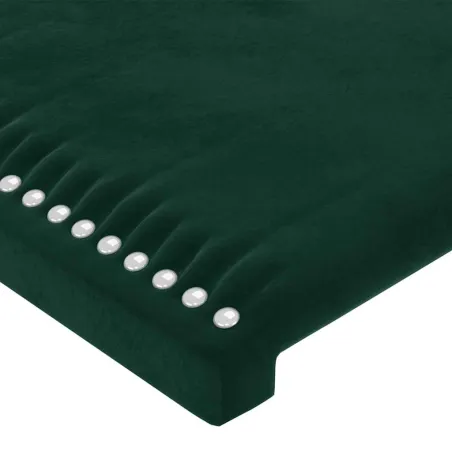 Cadre de lit sans matelas vert foncé 100x200 cm velours