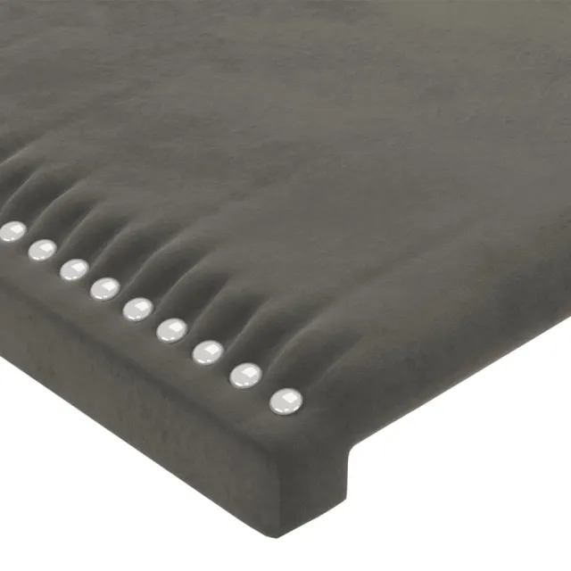 Cadre de lit sans matelas gris foncé 120x200 cm velours