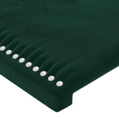 Cadre de lit sans matelas vert foncé 120x200 cm velours