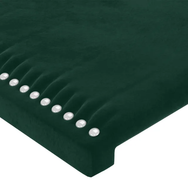 Cadre de lit sans matelas vert foncé 140x190 cm velours