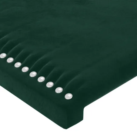 Cadre de lit sans matelas vert foncé 140x190 cm velours