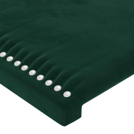 Cadre de lit sans matelas vert foncé velours