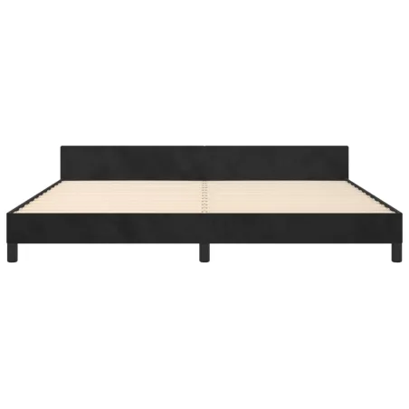 Cadre de lit sans matelas noir 200x200 cm velours