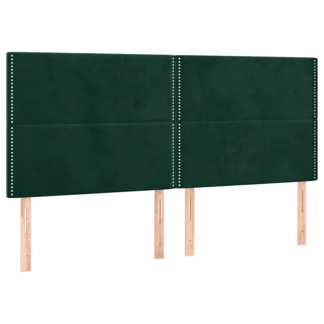 Cadre de lit sans matelas vert foncé 200x200 cm velours