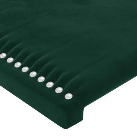 Cadre de lit sans matelas vert foncé 200x200 cm velours
