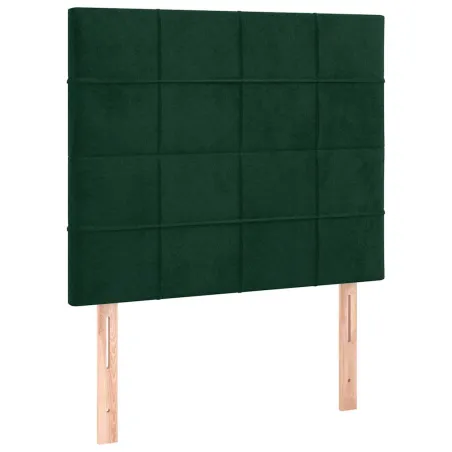 Cadre de lit sans matelas vert foncé 80x200 cm velours