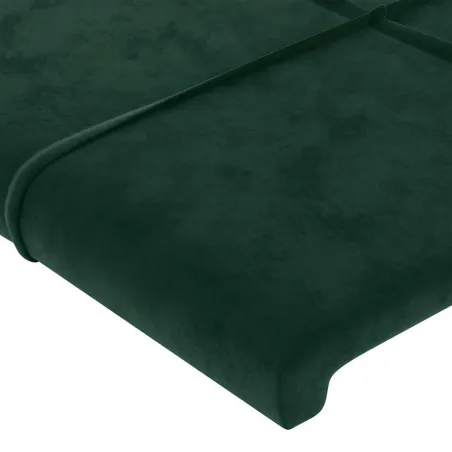 Cadre de lit sans matelas vert foncé 80x200 cm velours