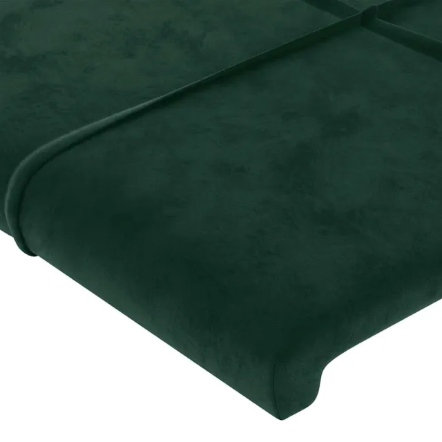 Cadre de lit sans matelas vert foncé 90x200 cm velours