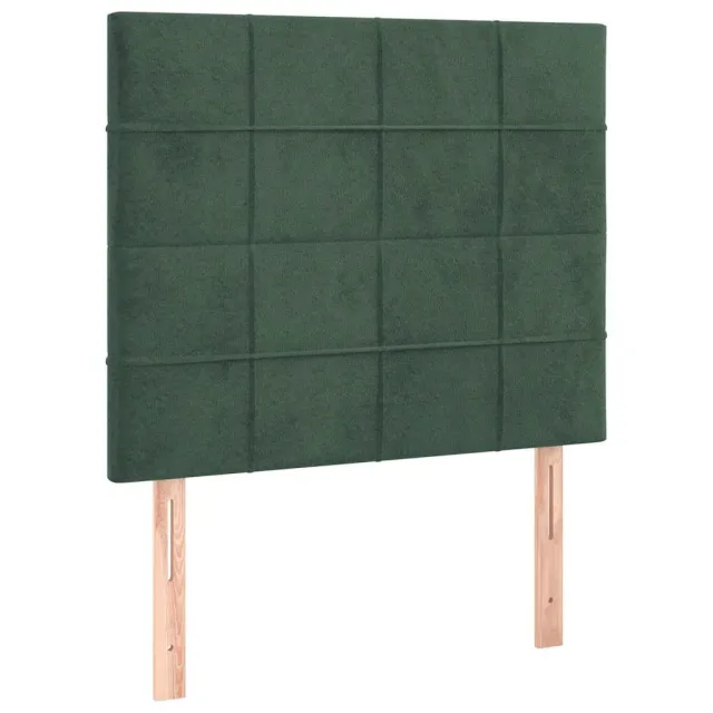 Cadre de lit sans matelas vert foncé 100x200 cm velours