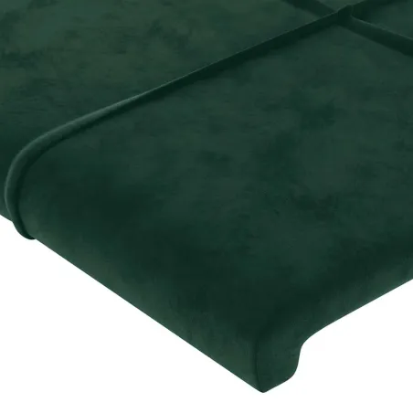 Cadre de lit sans matelas vert foncé 100x200 cm velours