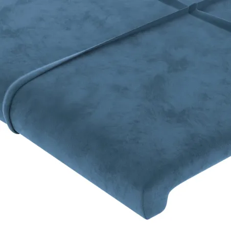 Cadre de lit sans matelas bleu foncé 100x200 cm velours