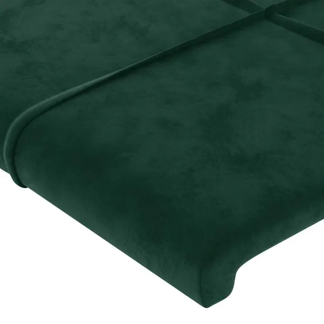 Cadre de lit sans matelas vert foncé 120x200 cm velours
