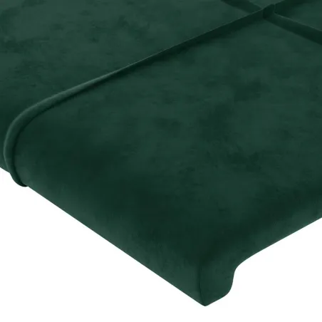 Cadre de lit sans matelas vert foncé 120x200 cm velours