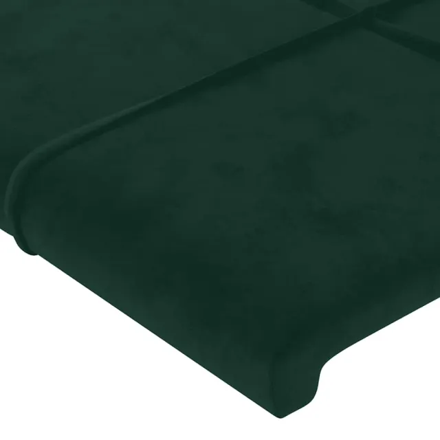 Cadre de lit sans matelas vert foncé 140x200 cm velours