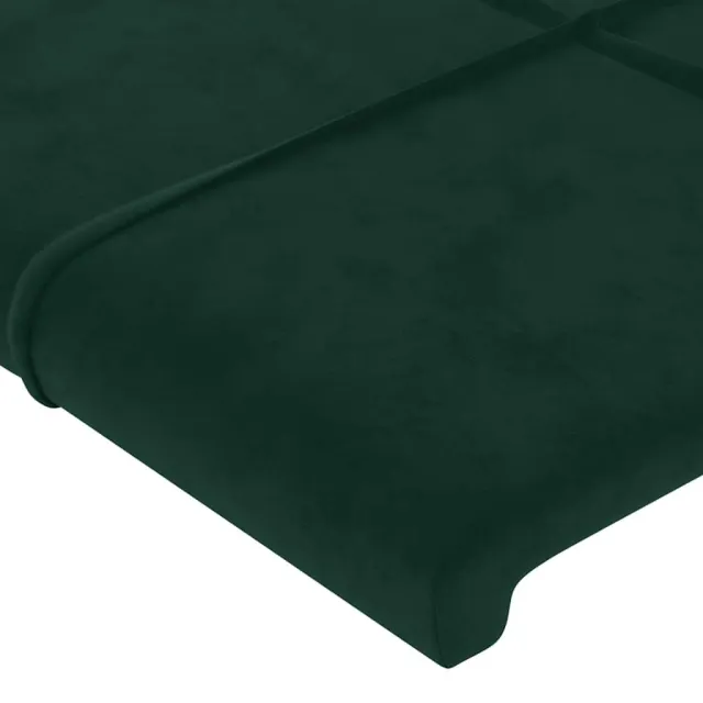 Cadre de lit sans matelas vert foncé 160x200 cm velours