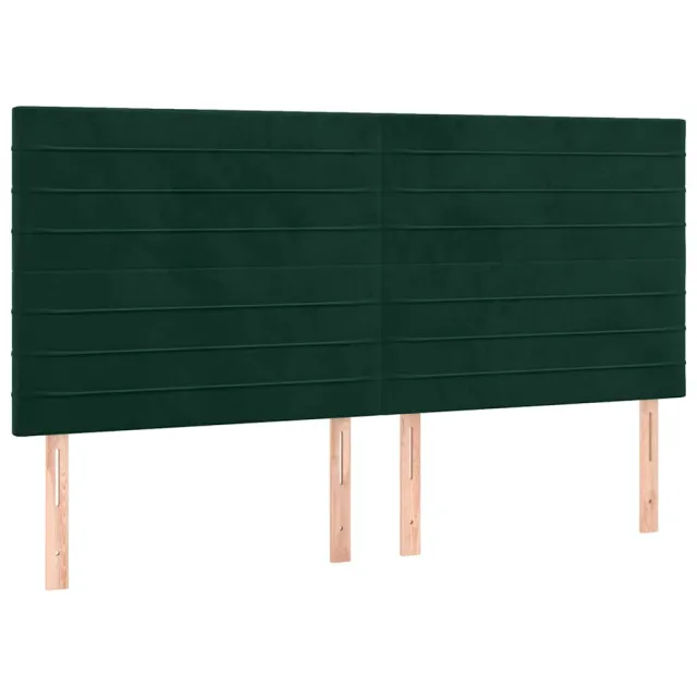 Cadre de lit sans matelas vert foncé 140x200 cm velours