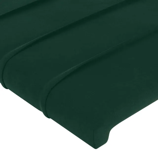 Cadre de lit sans matelas vert foncé 140x200 cm velours